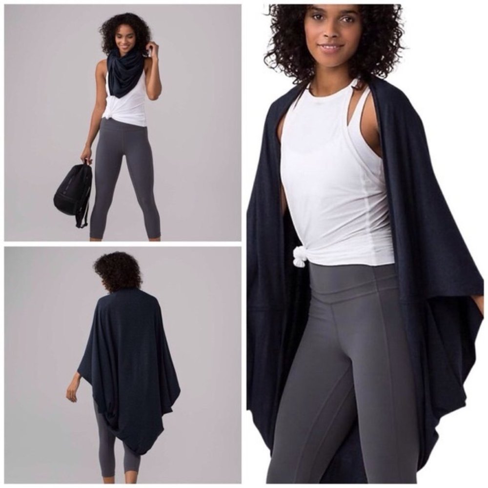 NWT Lululemon Sage Scarf - Heathered Naval Blue